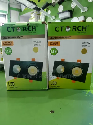 C_torch 14w Double Led Downlight Black