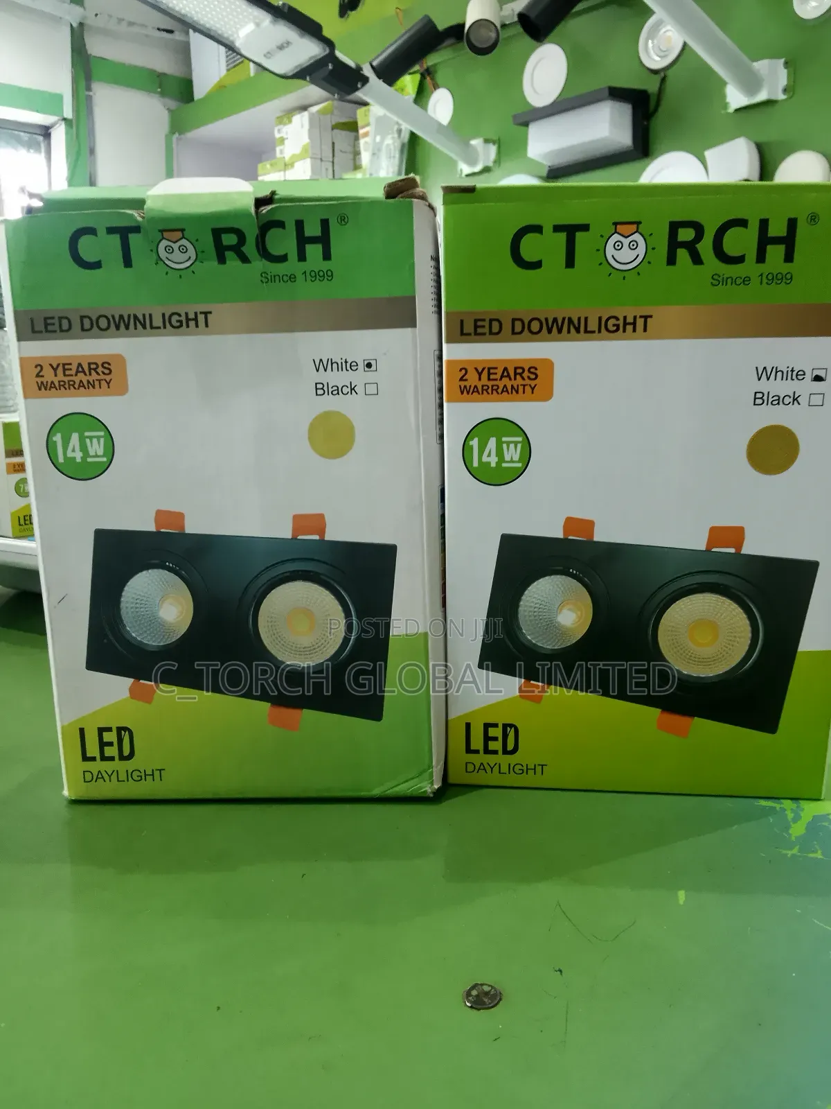 C_torch 14w Double Led Downlight Black