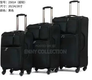 Set of 3 Light Weight Fabric Traveling Luggage Box