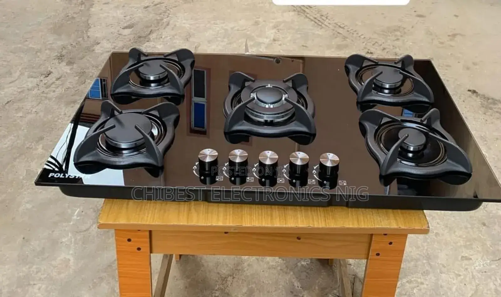 Original Polystar 90cm Built-in 5 Burners Gas Cooker Hob Automatic