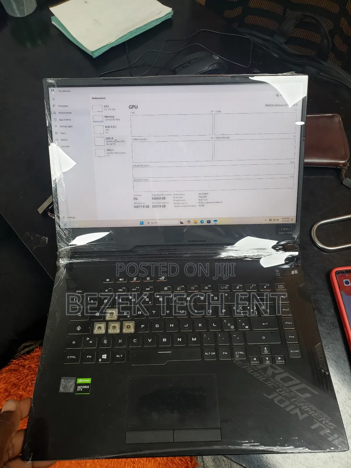 New Laptop Asus ROG Strix G15 16GB Intel Core I7 SSD 512GB