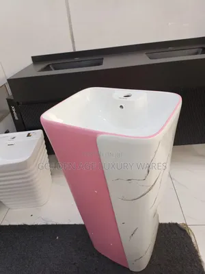 Pink and White Staining Basin