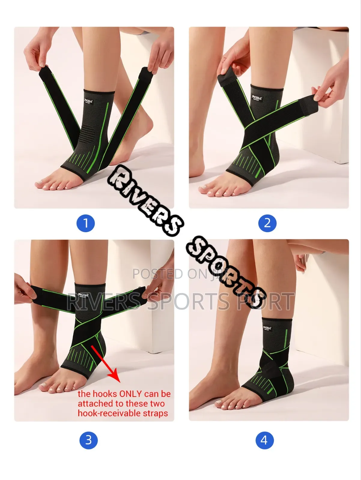 1pc Ankle Brace Pressurized Bandage Ankle Support Compression Strap