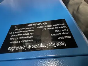 Freeze Type Compressed Air Dryer Machine