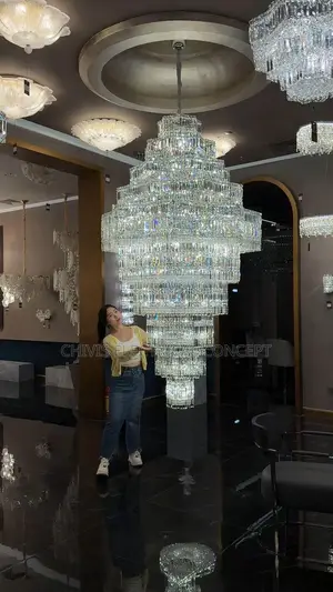 Modern Crystal Led Pendant Light Luxury Chandeliers Ceiling Lamp