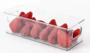 4pcs Set 1.8ltr Acrylic Fridge Bin