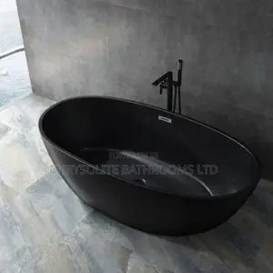 Executive Matte Black Acrylic Bathtub