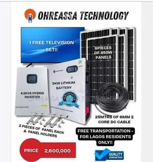 5kw Lithium Battery 6.2kva Inverter Complete Solar System Setup