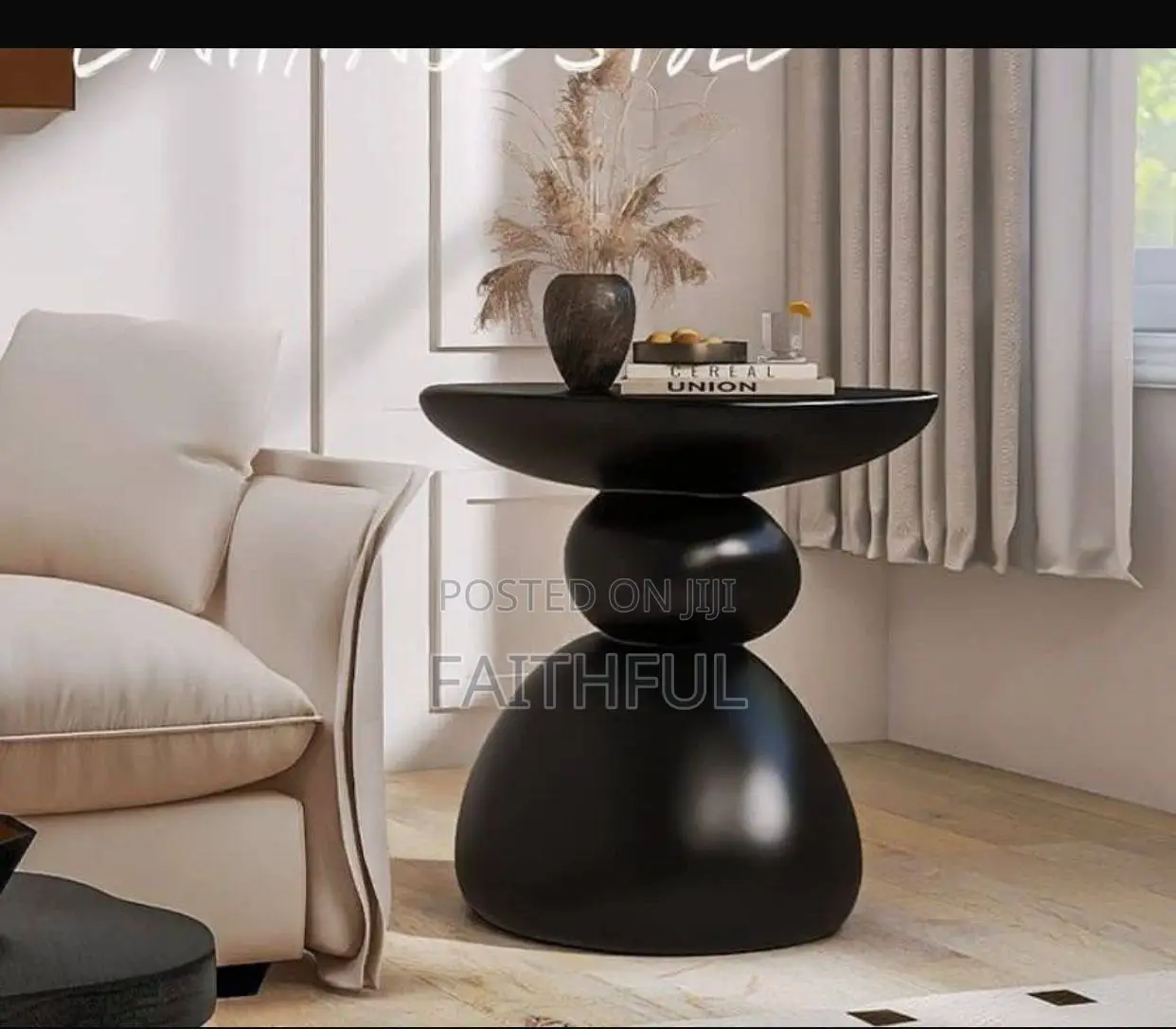 Black Side Stool for Palor
