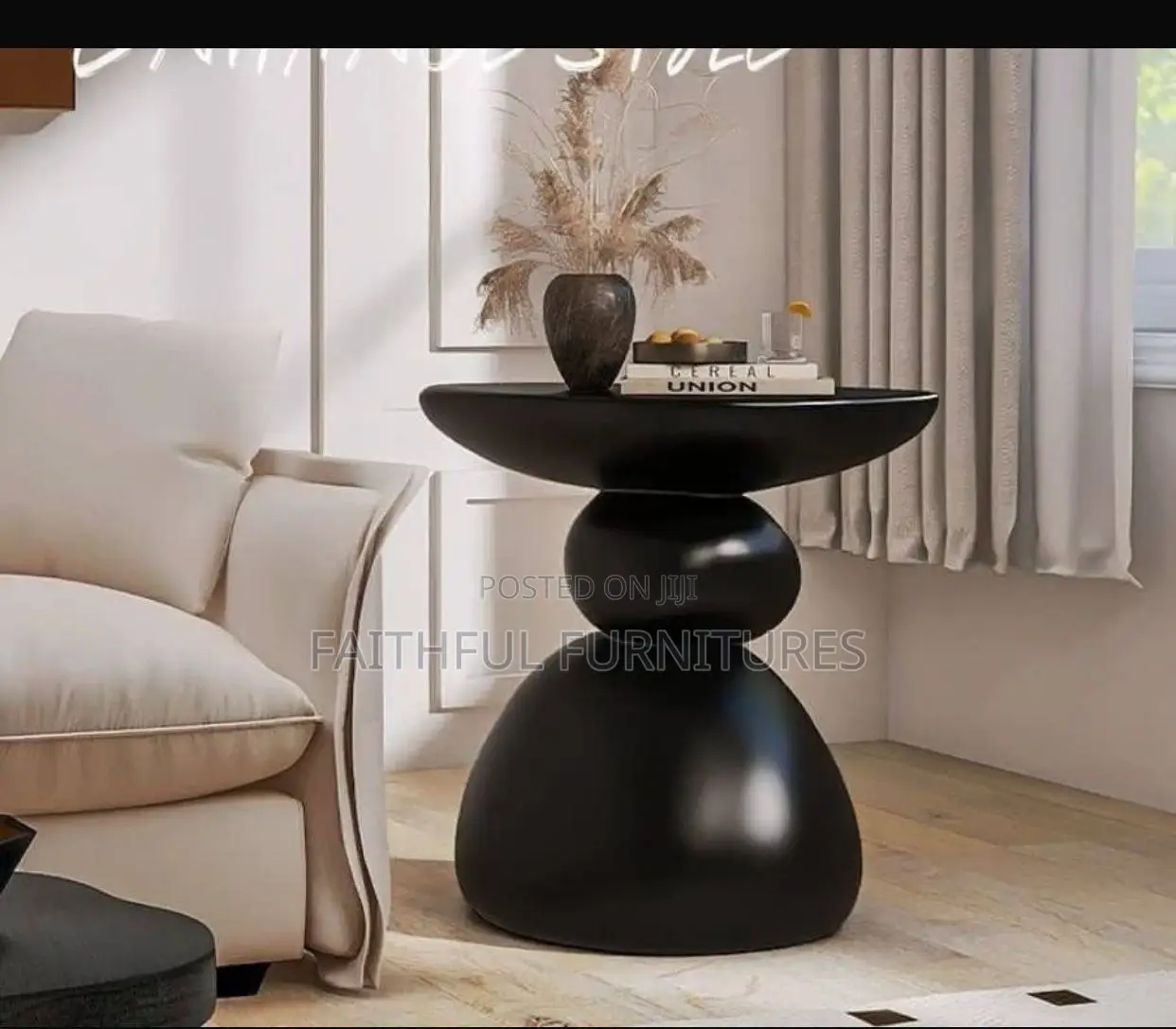 Black Side Stool for Palor