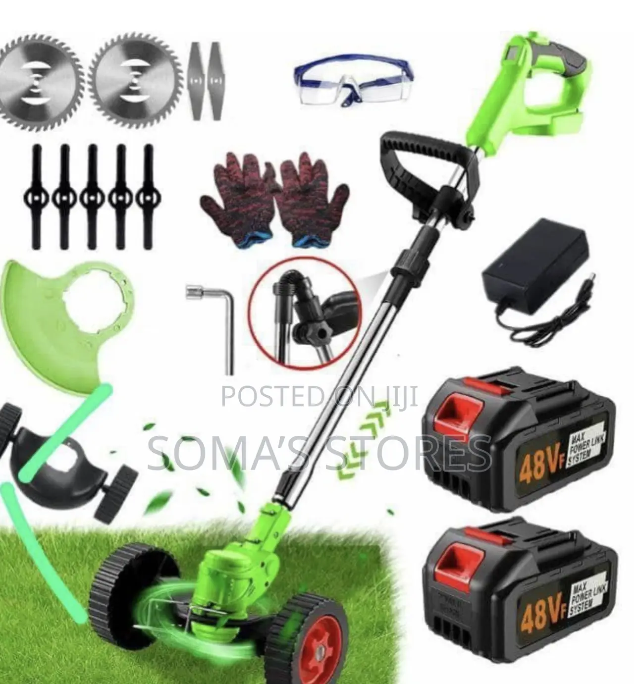 Double Battery Mower With Tyre