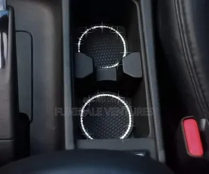 2 Pack Silicone Car Cup Holder With Gemstone Coaster