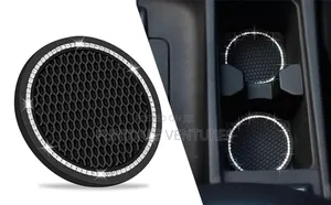 2 Pack Silicone Car Cup Holder With Gemstone Coaster