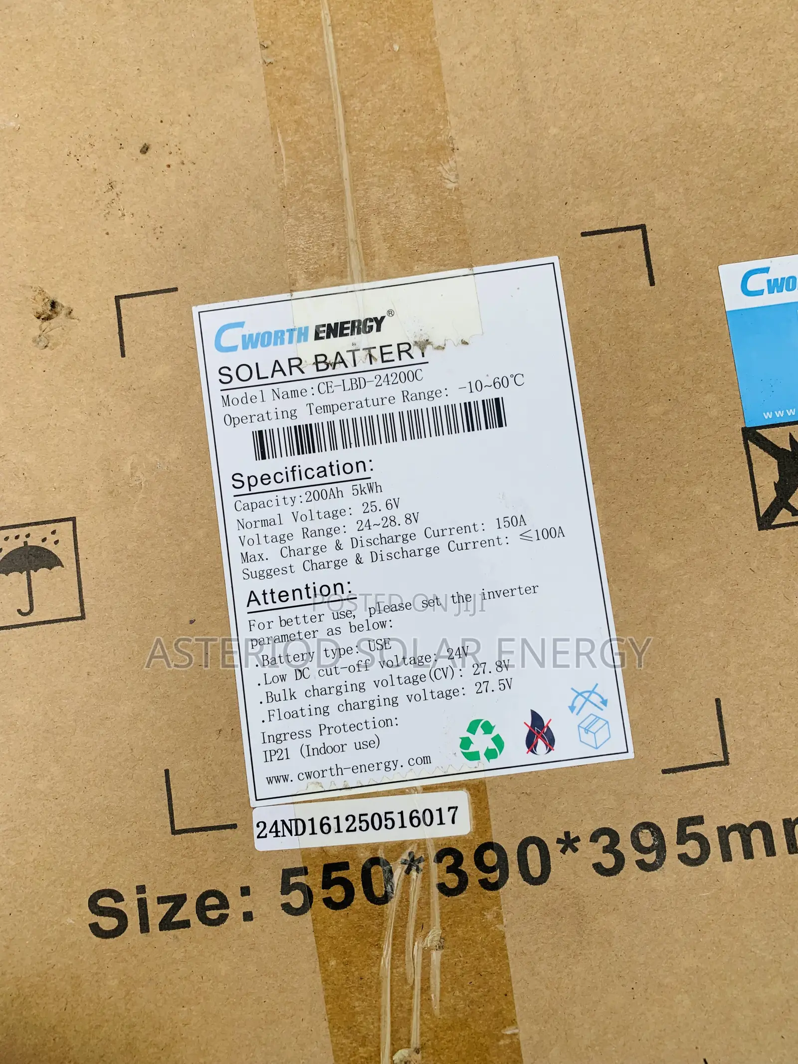 5kwh 24volts Cworth Lithium Ion Battery