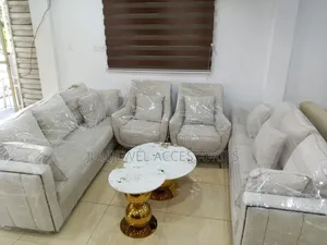 Foreign 7 Seater Sofa Chair Set Gold/Brown