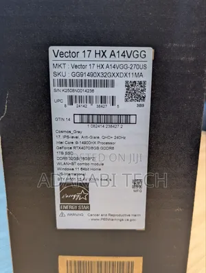 New Laptop MSI Vector 17 HX AI A2XWJG 32GB Intel Core I9 SSD 1T