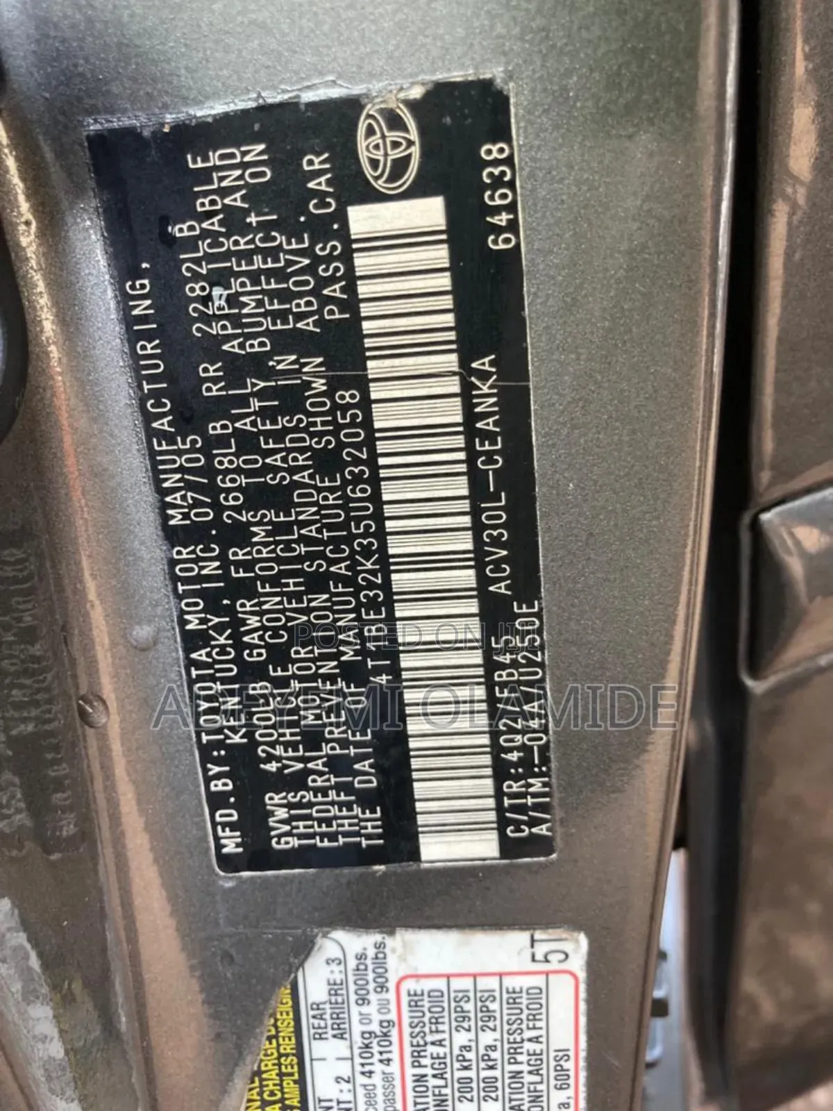 Toyota Camry 2006 Gray