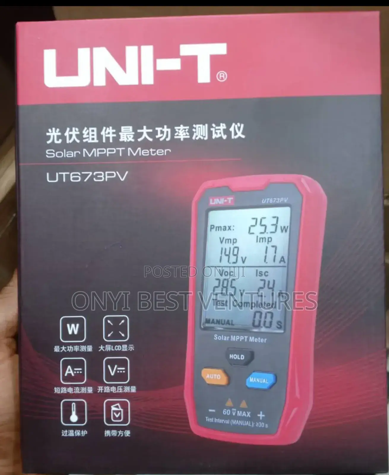 Uni - T Ut673pv Solar MPPT Meter