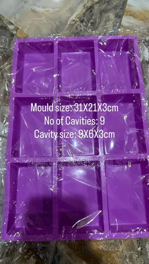 9 Cavities Rectangle Silicon Soap Mold