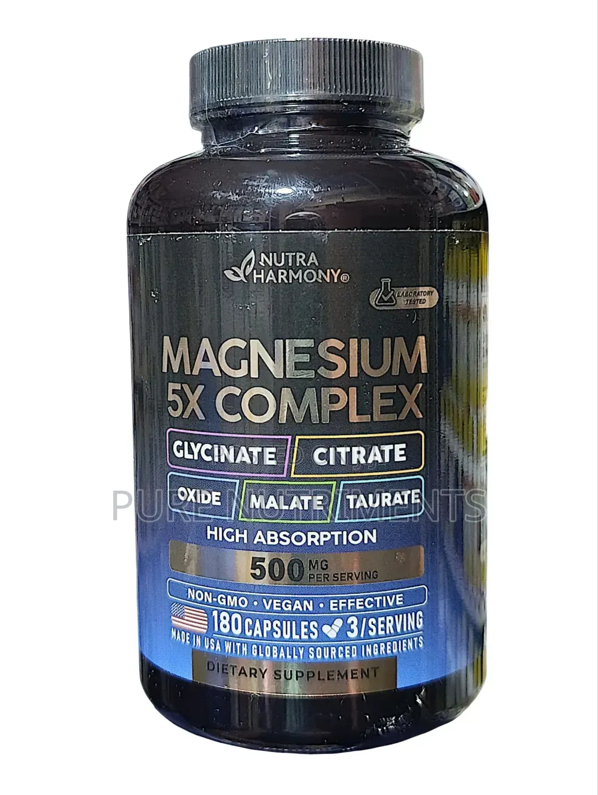Magnesium Complex 500mg (Glycinate, Citrate, Oxide, Malate, Taurate)