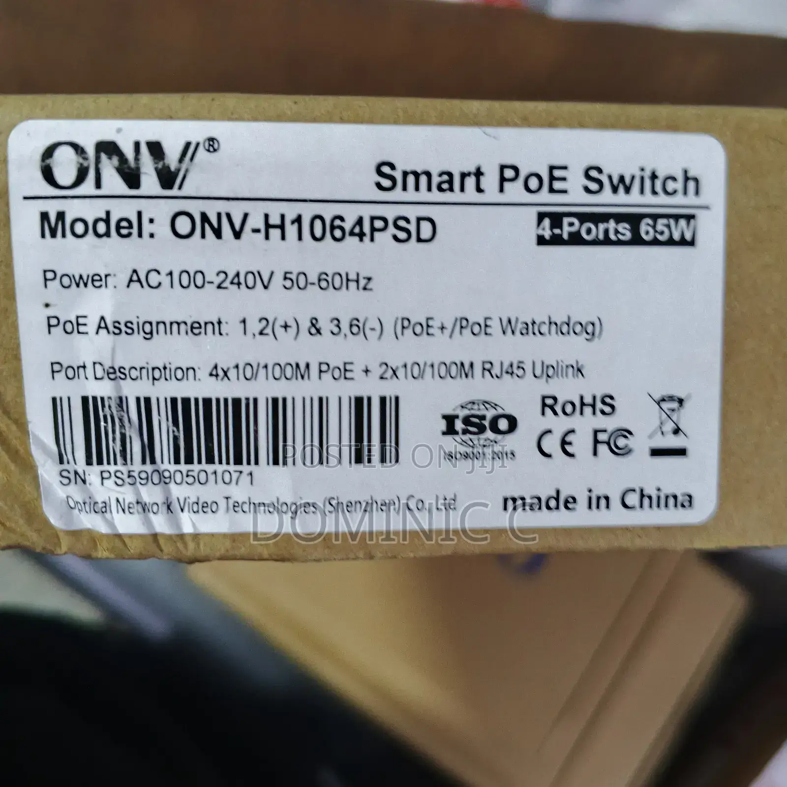 4port Poe Switch Onv