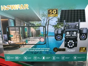 Howfar H2507 Triple 8mp Hd Camera, Solar Powered CCTV Using Esim