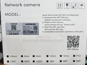 Howfar H2506 Single 8mp Hd Camera, Solar Powered CCTV
