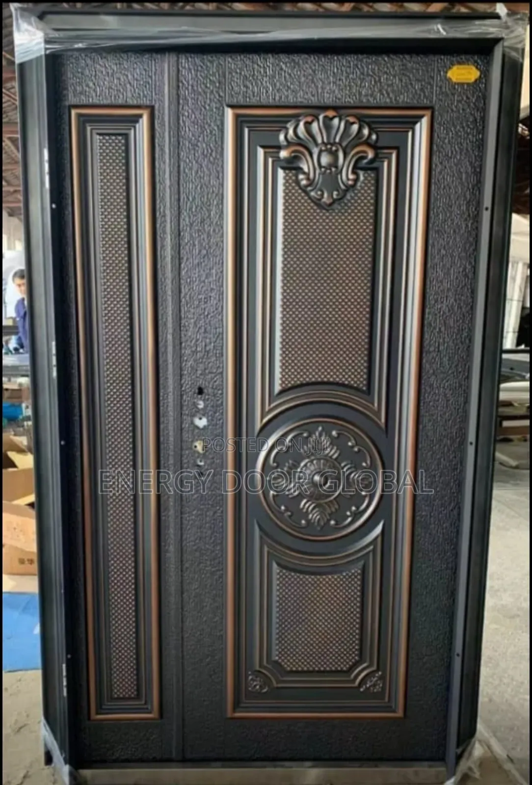 Unique Modern Copper Cast Security Door 4ft/7ft Multi System Lock
