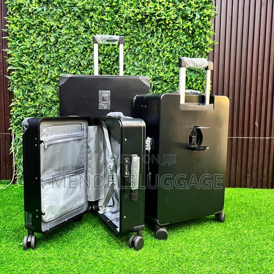 Black Pc Aluminum Luggage Set