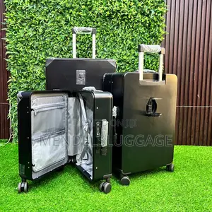 Black Pc Aluminum Luggage Set