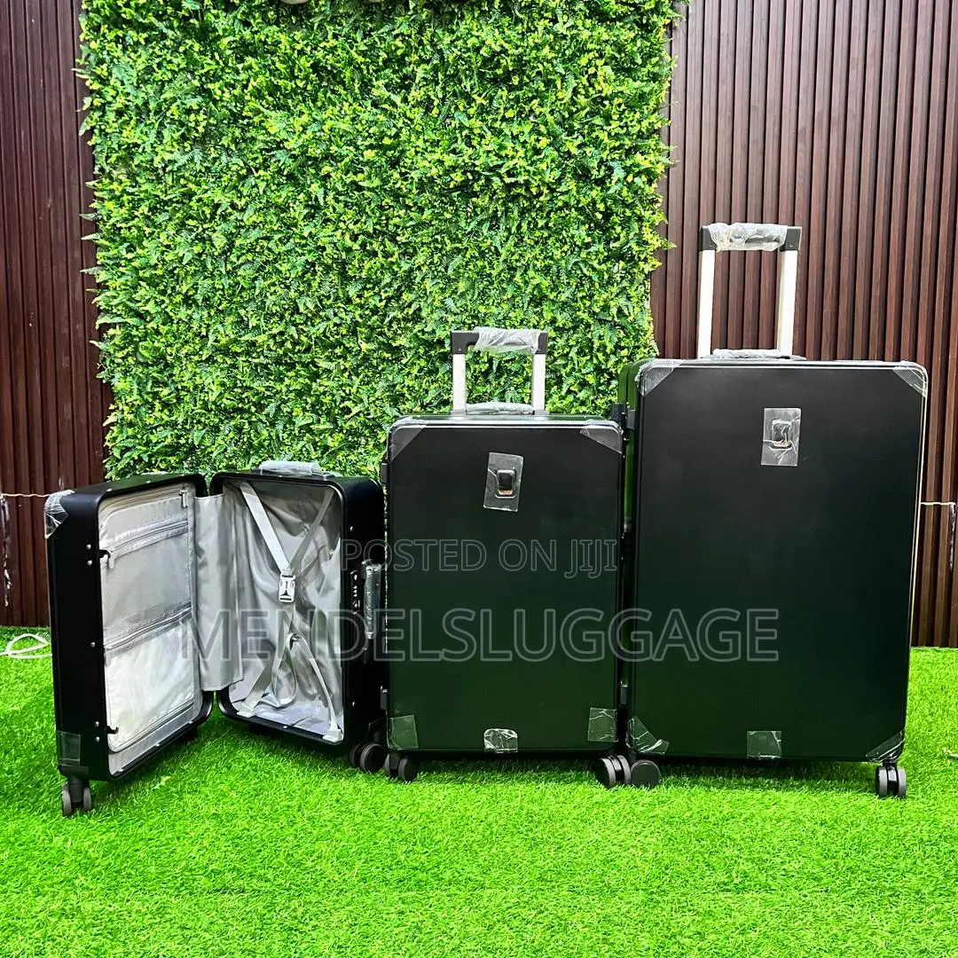 Black Pc Aluminum Luggage Set
