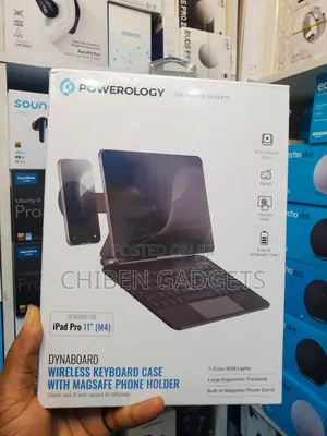 Powerology Wireless Keyboard Case With Magsafe Holder for iPad 11"(M4)