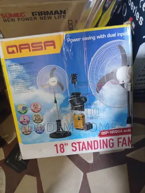 Qasa Lower Wattage Standing Fan 18 Inches 20watt