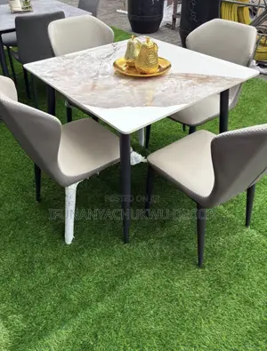 Marble Dining Table With 4 Strong Chairs