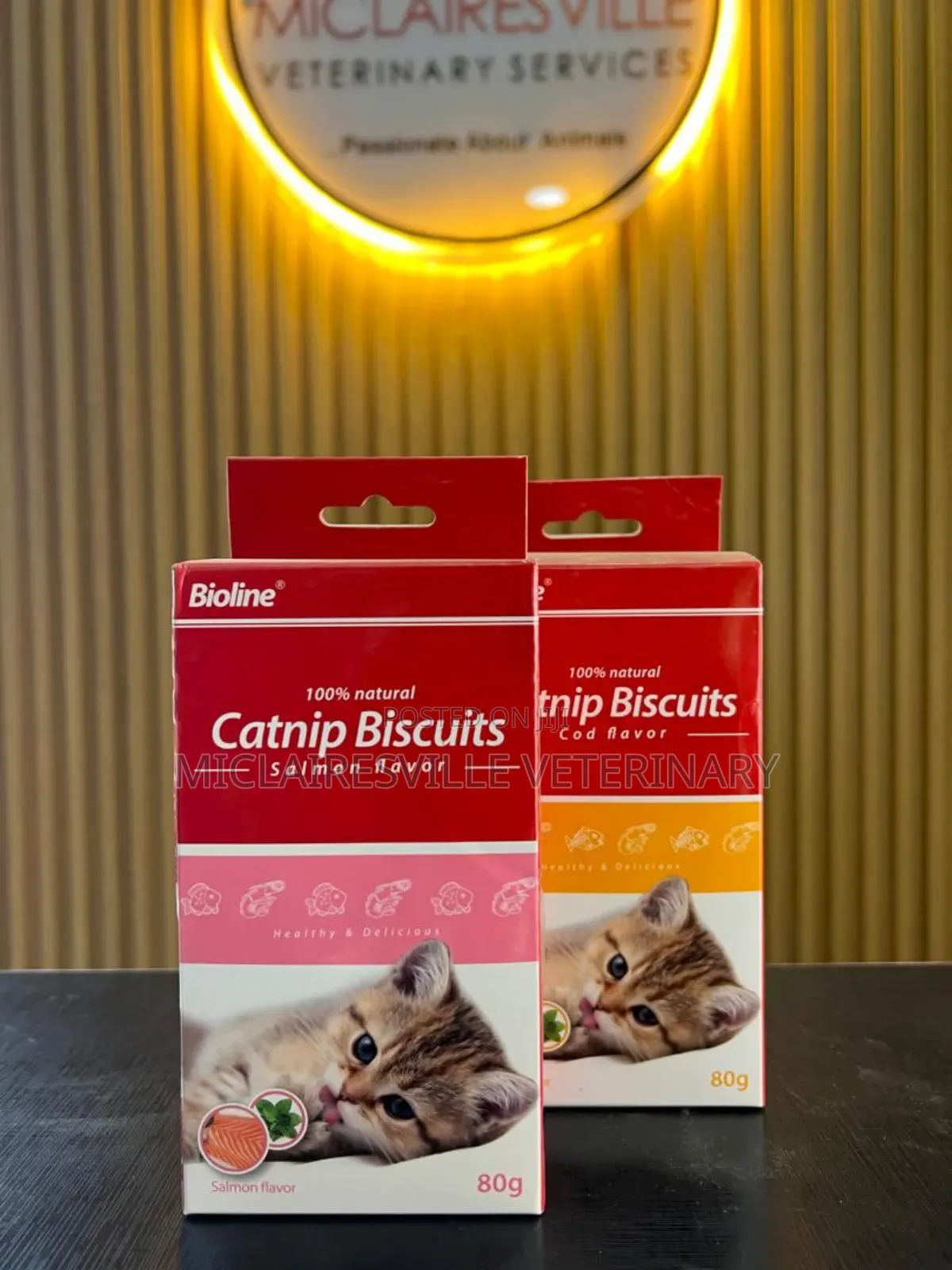 Bioline Catnip Biscuits 80g- Salmon Flavor