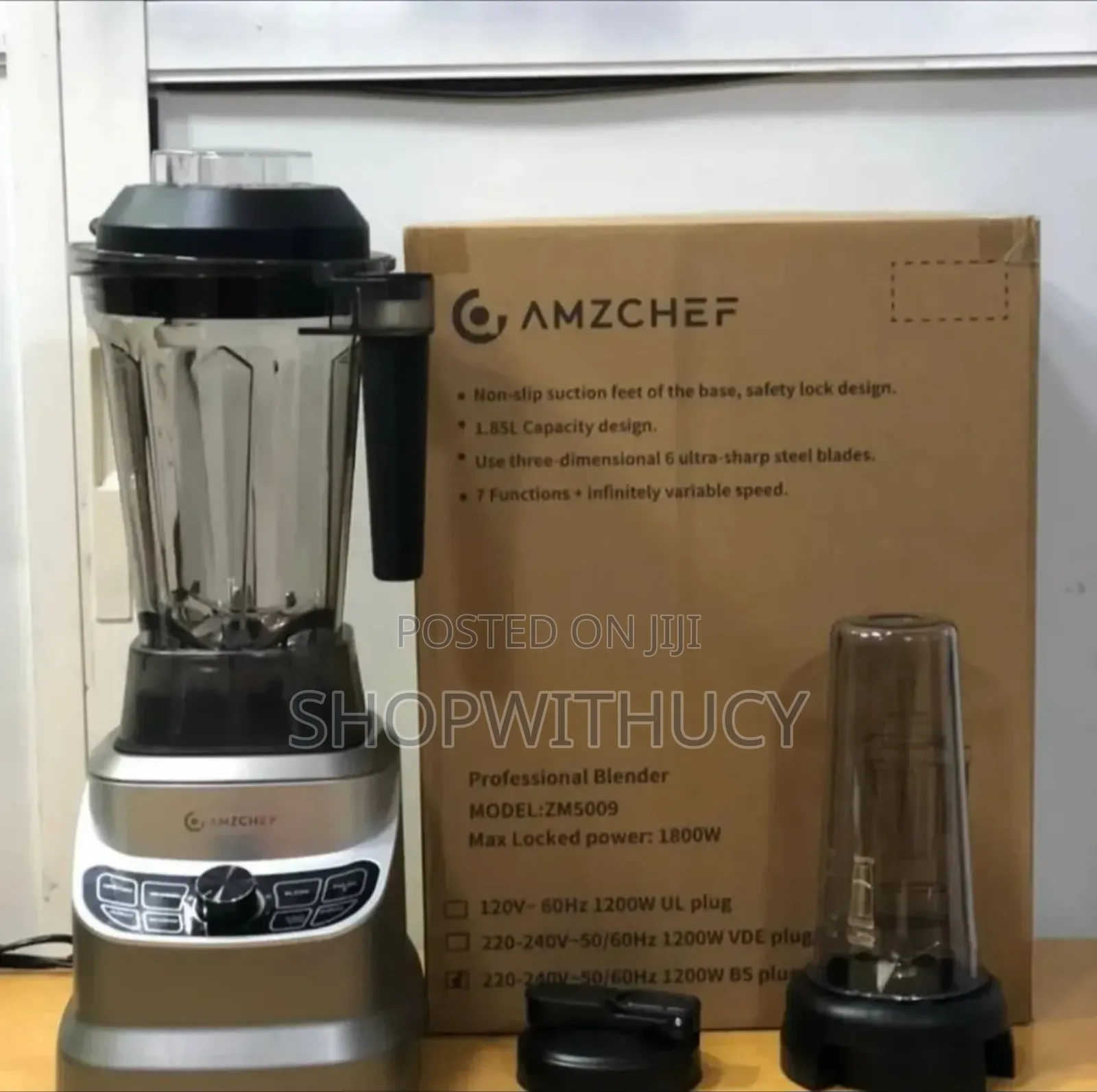 Amzchef 7-in-1 Nutrition Blender Smoothie Maker, Soft Touch Control