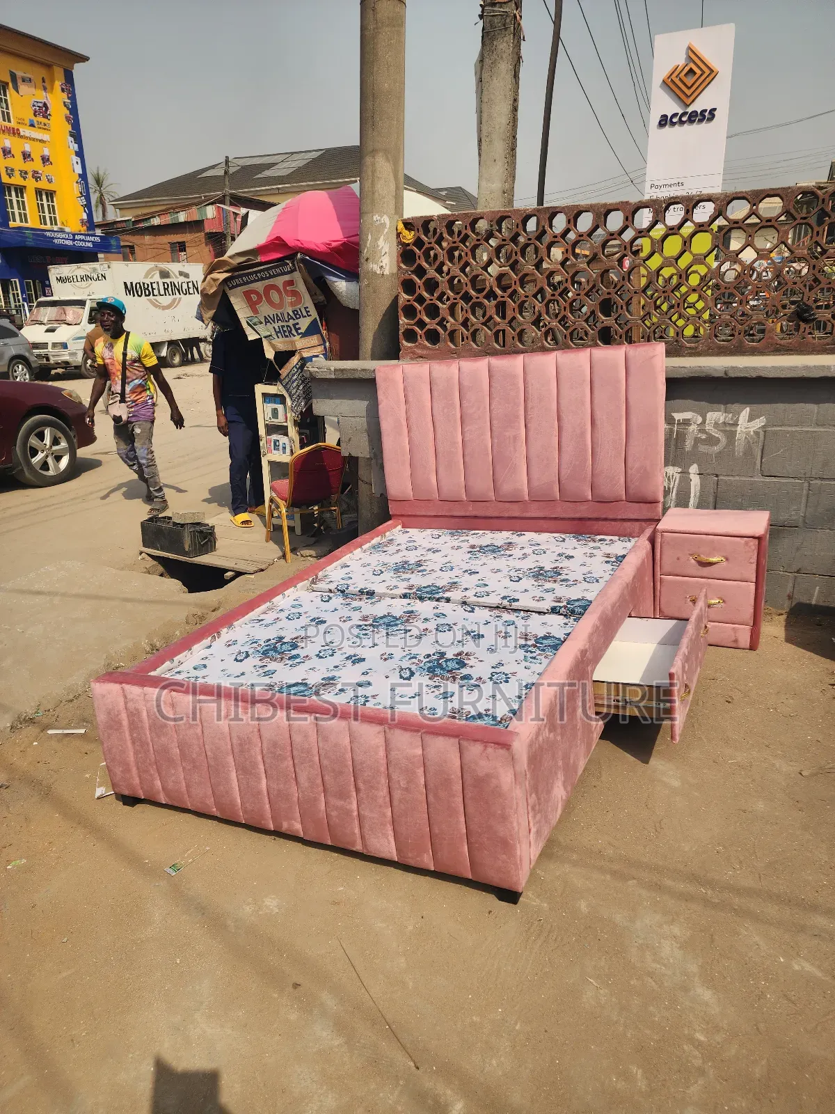 Queen Size Padded Bed Frame