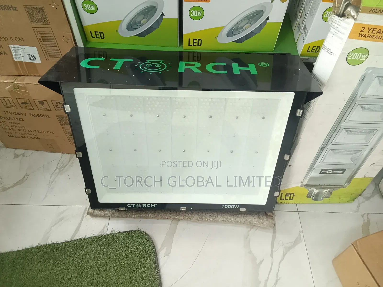 C_torch 1000w Solar Flood Light