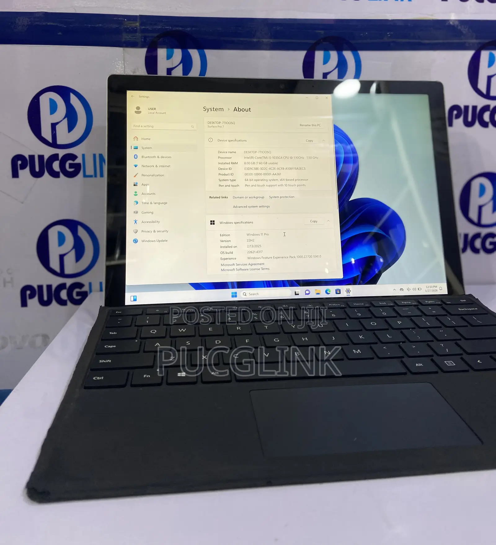 Laptop Microsoft Surface Pro 7 8GB Intel Core I5 SSD 128GB