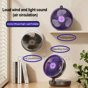 Rechargeable Mini Folding Fan With Illuminating Deco Light