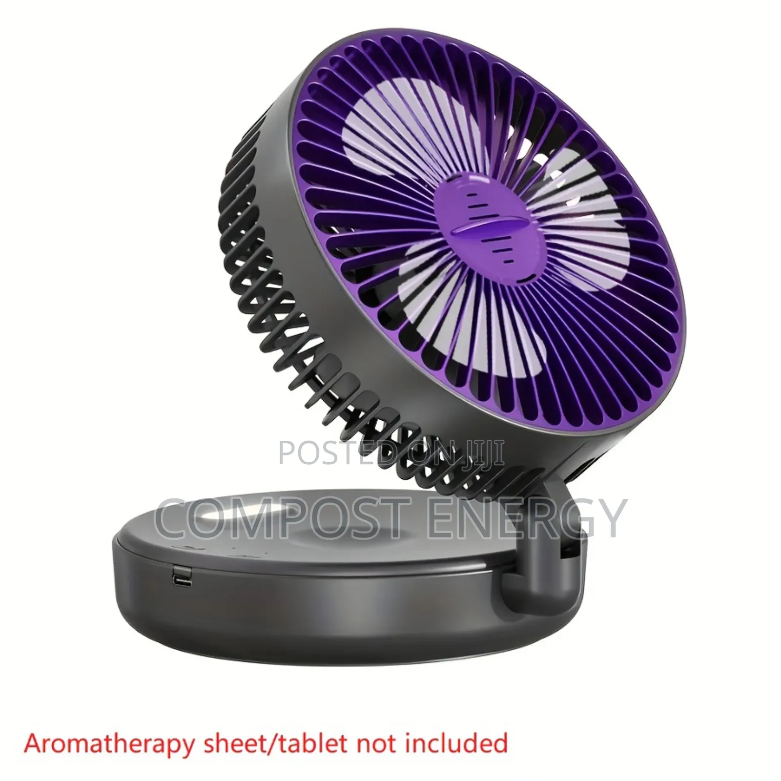 Rechargeable Mini Folding Fan With Illuminating Deco Light