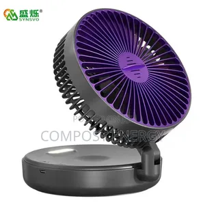 Rechargeable Mini Folding Fan With Illuminating Deco Light