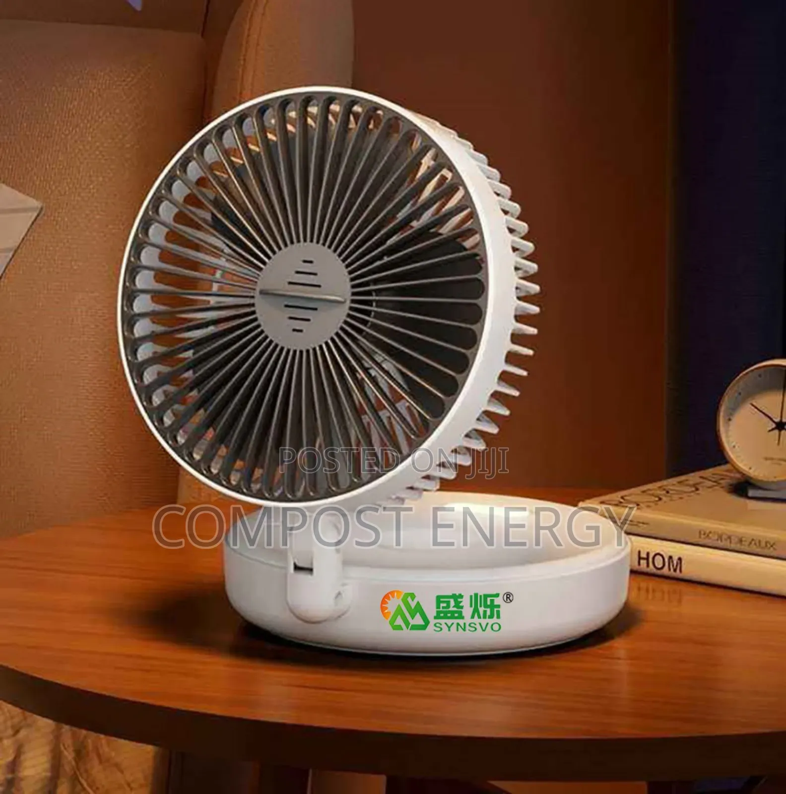 Rechargeable Mini Folding Fan With Illuminating Deco Light