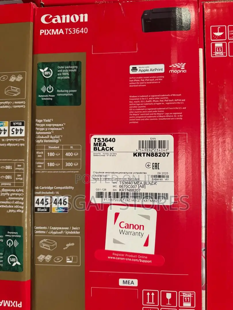 Canon Pixma Ts3640 Printer