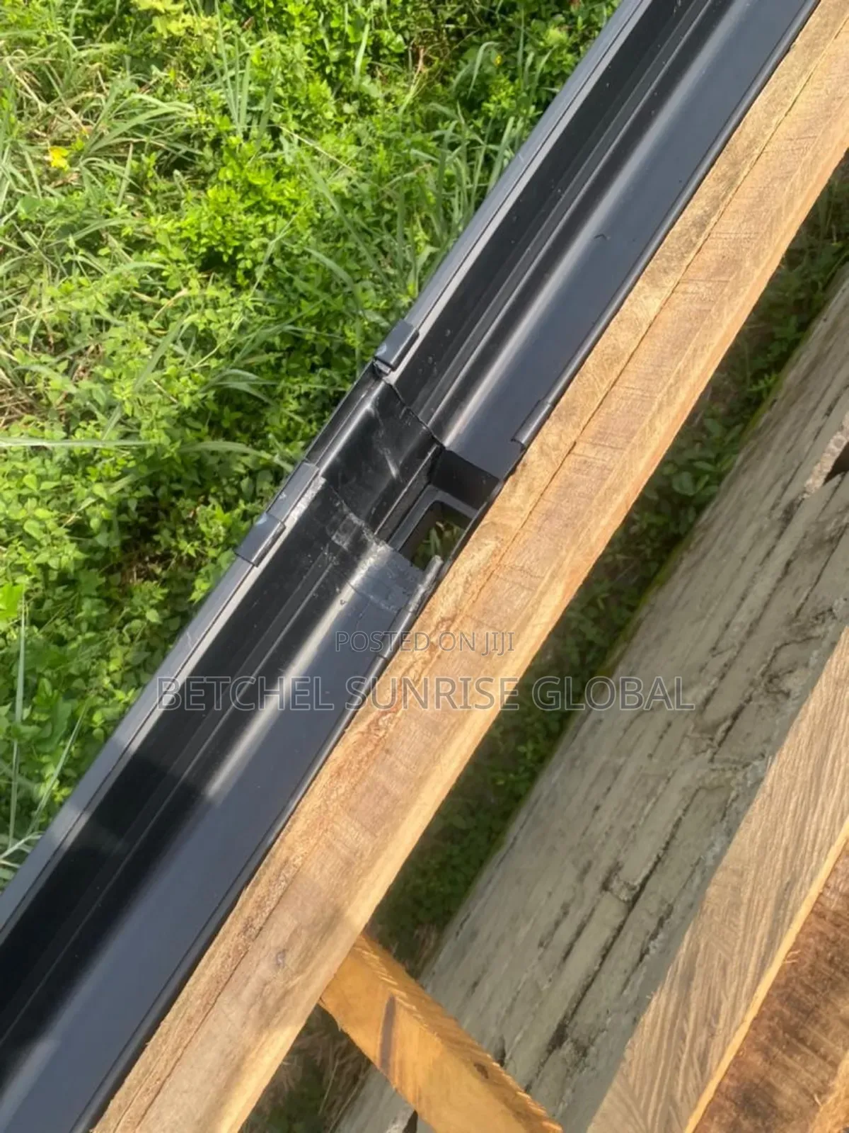 PVC Gutter Black Installation Process