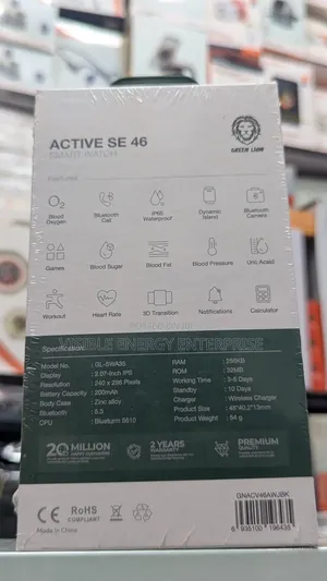 Black Active Se 46 Smart Watch Series