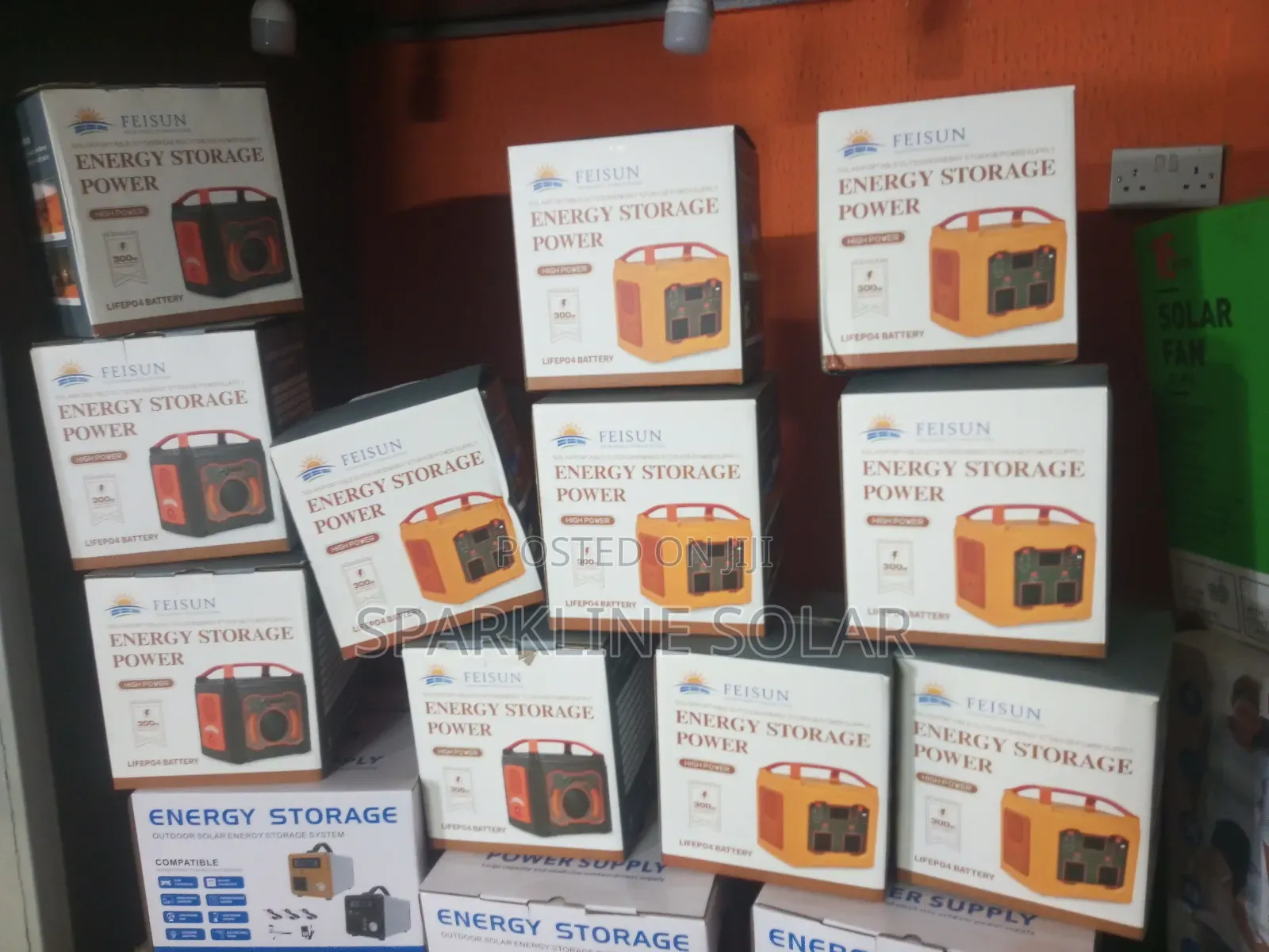 Feisun 300w Solar Generator Complete Set Panel, Bulbs, Usb Bluetooth