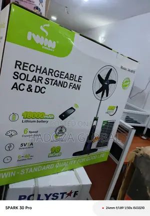 Iwin Rechargeable Standing Fan 18 Inches
