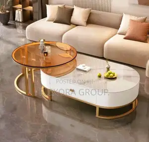 A + B Marble Luxury Center Table - With Drawer