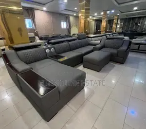 7seaters Turkish Sitting Room Set of Sofa With Speaker Cup Holder